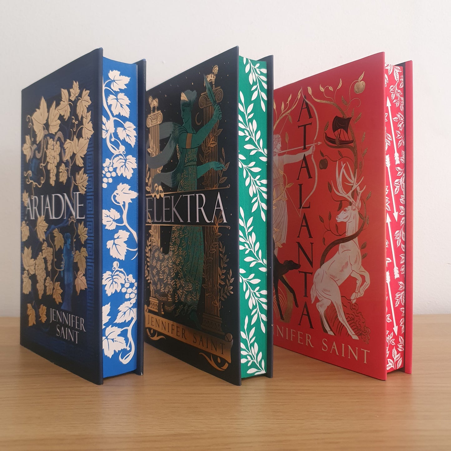 Ariadne, Elektra, and Atalanta with Stencil Sprayed Edges