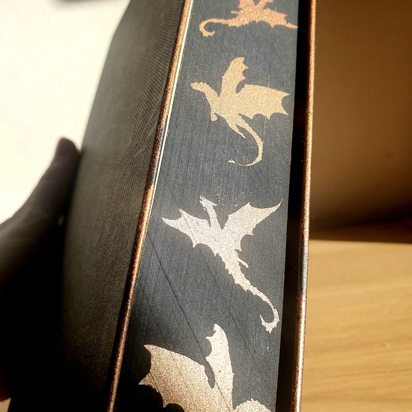 Iron Flame Stencilled Dragon Edges